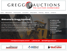 Tablet Screenshot of greggauction.com